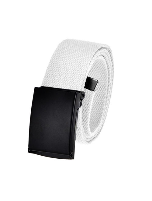 Men's Golf Belt in 1.5 Black Flip Top Buckle with Canvas Web Belt Small Black