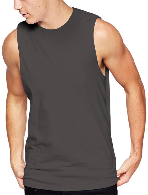 Men's Sleeveless Tee Shirts Muscle Gym Tank Top