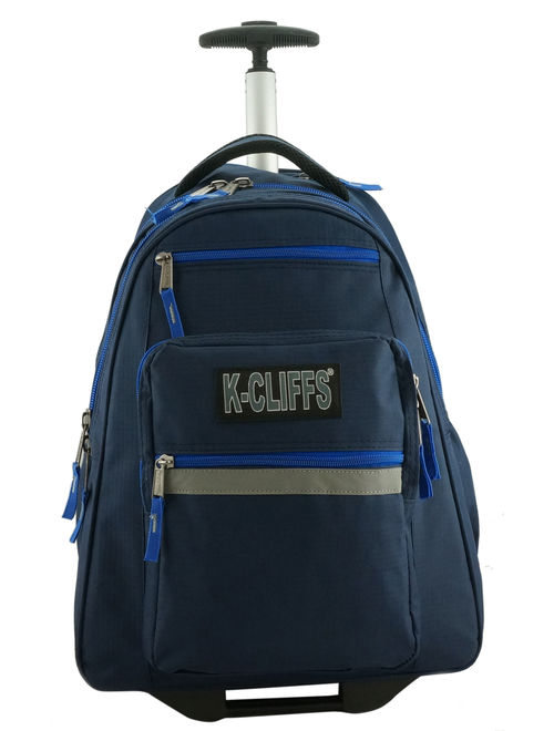 Buy Heavy Duty Rolling Backpack School Backpack with Wheels Deluxe ...