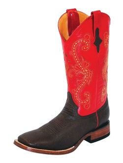 Western Boots Mens Cowboy Smooth Ostrich Kango Red 10293-07