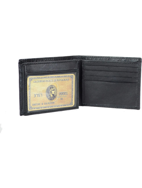 Men's RFID Signal Blocking Genuine Leather Traveller Wallet with Gift Box