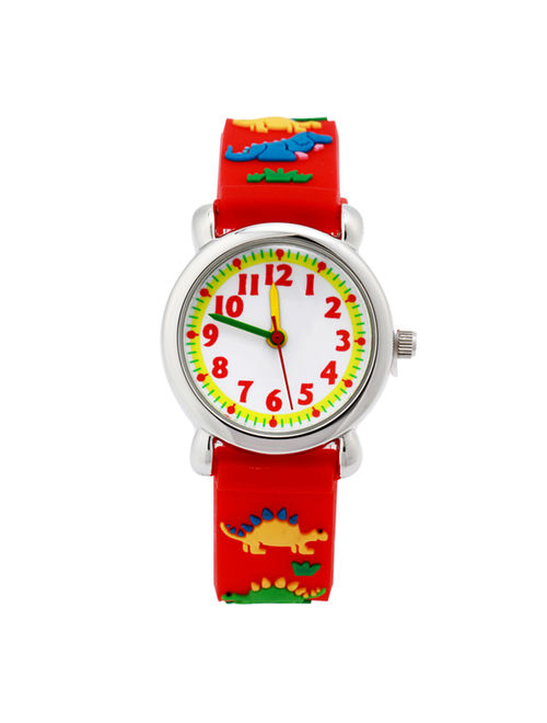 ELEOPTION Waterproof 3D Cute Cartoon Digital Silicone Wristwatches Time Teacher Gift for Little Girls Boy Kids Children