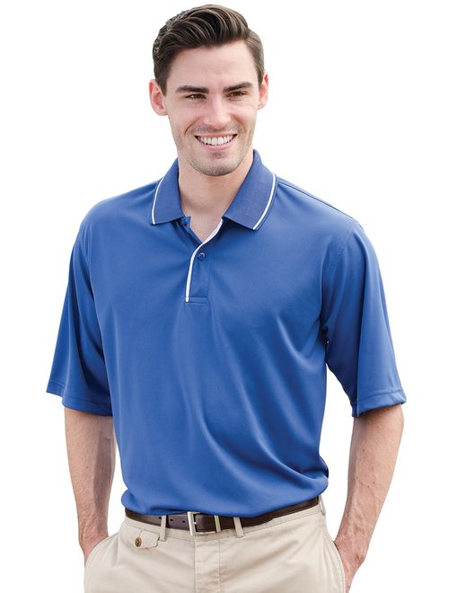 24/7 Lifestyle Men's Short Sleeve 100% Polyester Polo Shirt - 362