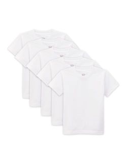 Classic White Crew T-Shirts, 5-Pack (Toddler Boy)