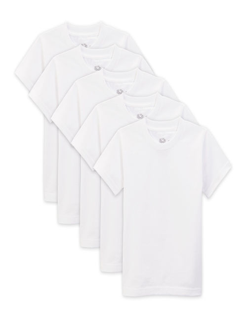 Fruit of the Loom Classic White Crew T-Shirts, 5-Pack (Toddler Boy)