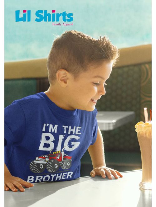 Big Brother Monster Truck Toddler & Youth Tee Shirt (3T)