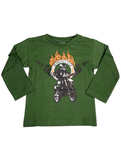 Mish Toddler & Little Boys Long Sleeve Graphic Tee Shirt Top Many Colors SZ 2-7, 34503 BLACK SAVE THE WORLD / 3