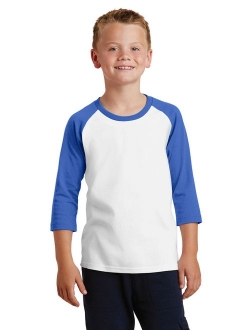 Port & CompanyA Youth 3/4-Sleeve Raglan T-Shirt