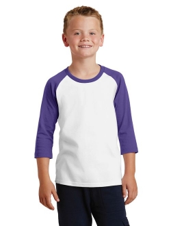 Port & CompanyA Youth 3/4-Sleeve Raglan T-Shirt