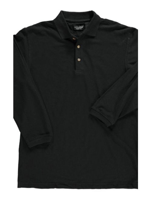 Ultra Club Men's L/S Pique Polo (Adult Sizes S - XXL)