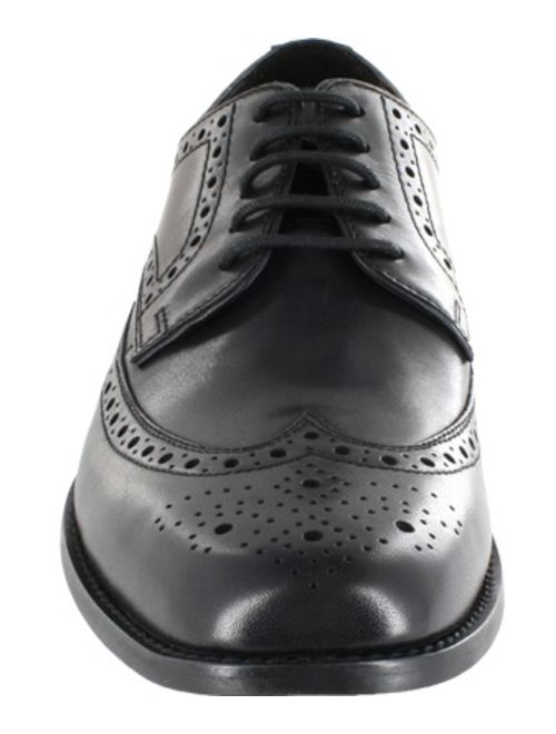 nunn bush men's nelson wing tip oxford,black 9.5 w (ee)