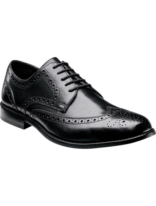 nunn bush men's nelson wing tip oxford,black 9.5 w (ee)