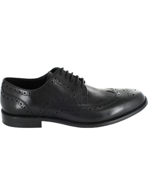 nunn bush men's nelson wing tip oxford,black 9.5 w (ee)