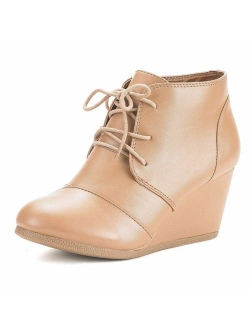 Women's Fashion Casual Outdoor Low Wedge Heel Booties Shoes