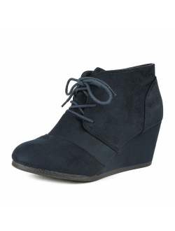 Women's Fashion Casual Outdoor Low Wedge Heel Booties Shoes