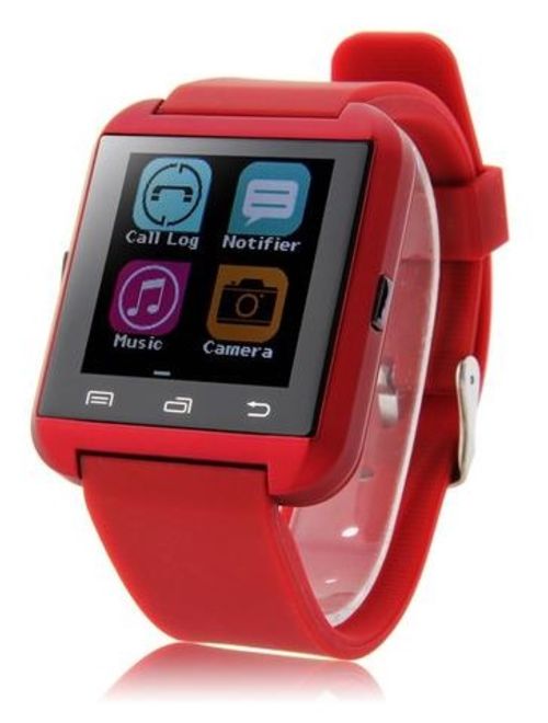 Amazingforless Red Bluetooth Smart Wrist Watch Phone mate for Android Samsung HTC LG Touch Screen