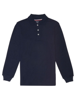 Boys School Uniform Long Sleeve Pique Polo Shirt (Little Boys & Big Boys)