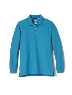 Boys School Uniform Long Sleeve Pique Polo Shirt (Little Boys & Big Boys)