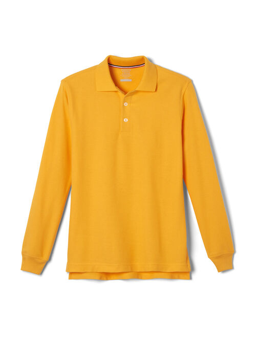 French Toast Boys School Uniform Long Sleeve Pique Polo Shirt (Little Boys & Big Boys)