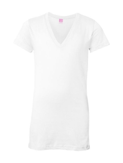 LAT Ladies' Junior Fit V-Neck Fine Jersey T-Shirt