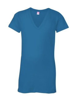 LAT Ladies' Junior Fit V-Neck Fine Jersey T-Shirt