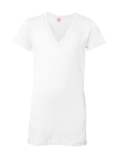 LAT Ladies' Junior Fit V-Neck Fine Jersey T-Shirt