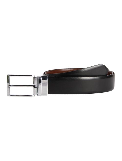 Affilare Men's Genuine Italian Leather Dress Belt Black Brown Reversible 12RB562