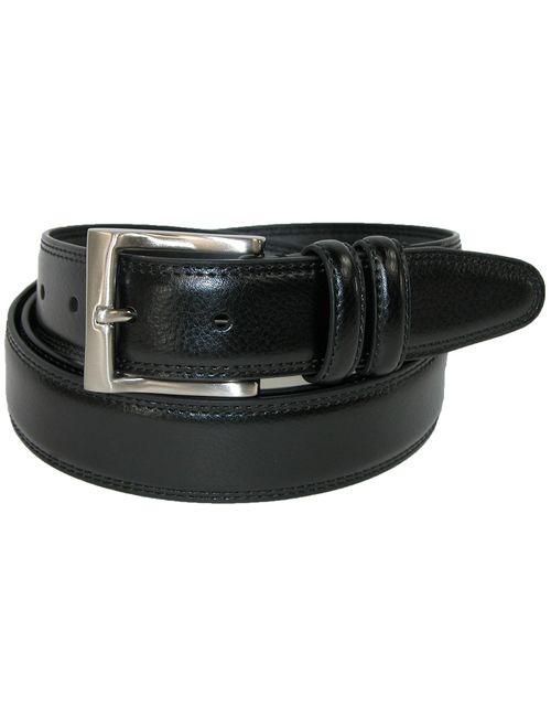 Men's Big and Tall Pebble Grain with Feather Edge Dress Belt