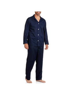 Men's Long Sleeve, Long Pant Solid Pajama Set