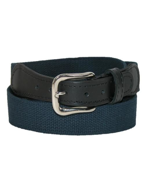 Men's Big and Tall Cotton Fabric Belt with Leather Tabs