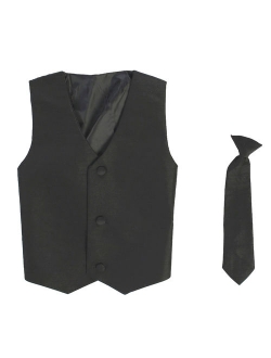 Vest and Clip On Baby Boy Necktie set - GOLD - L/XL (12-24 Months)