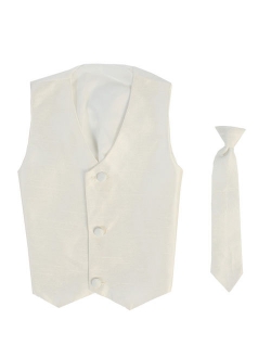 Vest and Clip On Baby Boy Necktie set - GOLD - L/XL (12-24 Months)