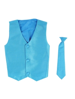 Vest and Clip On Baby Boy Necktie set - GOLD - L/XL (12-24 Months)