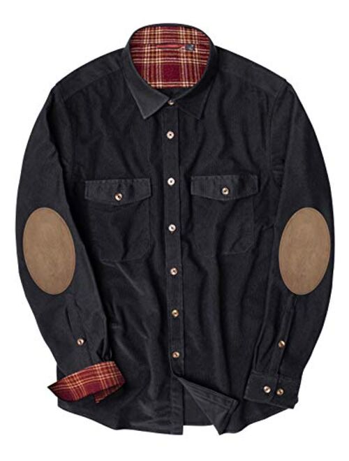 Alimens & Gentle Cotton Button Down Regular Fit Long Sleeve Plaid Flannel Casual Shirts