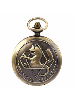 Fullmetal Alchemist Pocket Watch with Chain Box for Cosplay Accessories Anime Merch