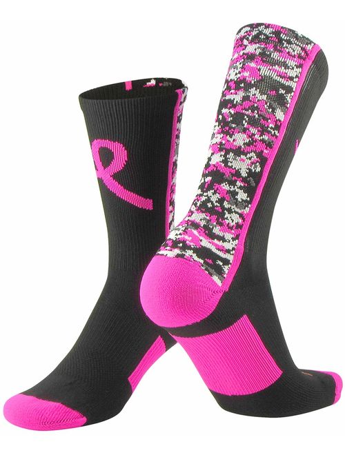 Twin City Digital Camo Breast Cancer Awareness Crew Socks