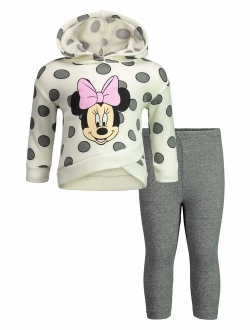 Girls' Minnie Mouse 2-Piece Fleece Hoodie and Leggings Clothing Set