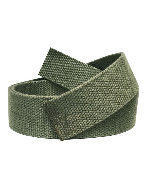 Replacement 1.5 Wide Military Canvas Web Belt with Multicolor Tip Pack Small Black