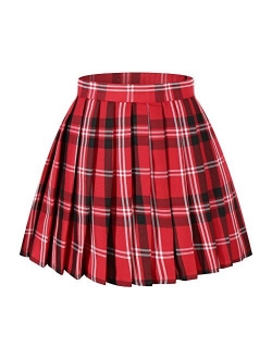 Beautifulfashionlife Women's Japan high Waisted Knife Pleated Cosplay Costumes Skirts