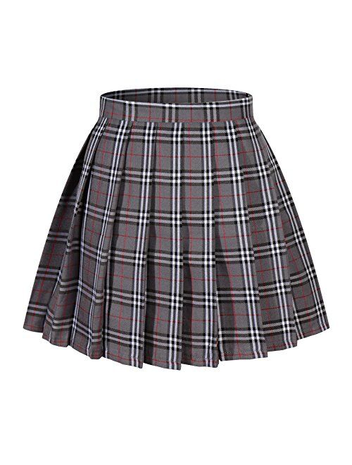 Beautifulfashionlife Women's Japan high Waisted Knife Pleated Cosplay Costumes Skirts