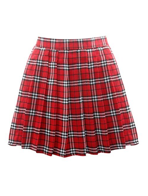 Beautifulfashionlife Women's Japan high Waisted Knife Pleated Cosplay Costumes Skirts