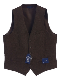 men's 5 button formal casual tweed suit vest