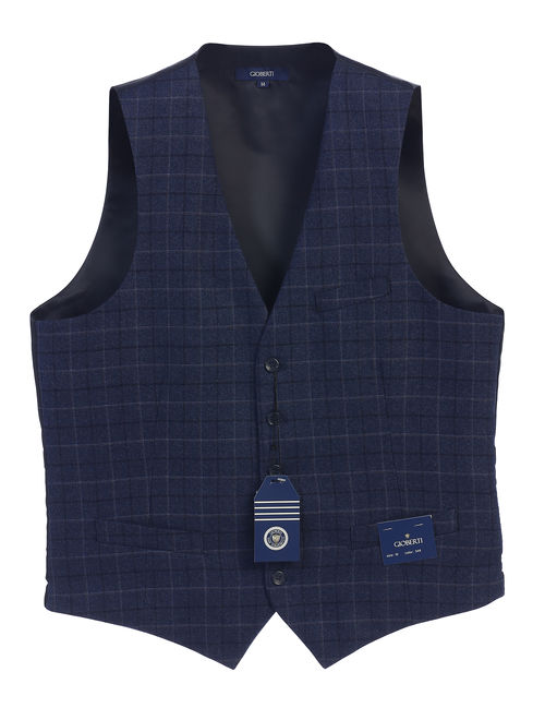 gioberti men's 5 button formal casual tweed suit vest