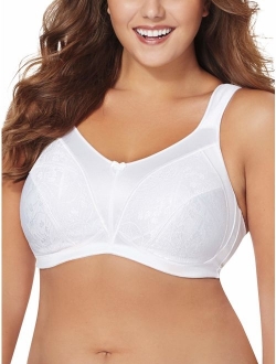 Womens Plus Size cushion strap minimizer wire-free bra, style 1979