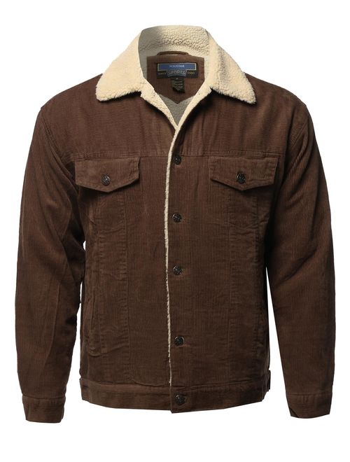 corduroy sherpa lined jacket mens