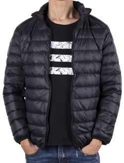 Men's New Style Big Size Blue Down Winter Ultralight Down Jacket Casual Puffer Zipper Jacket