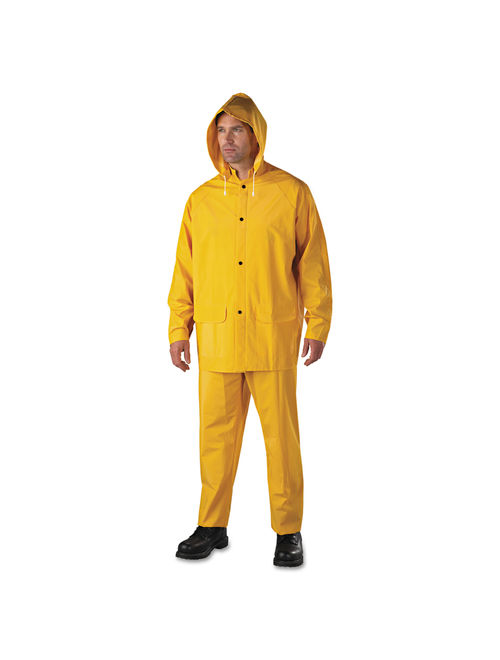 Anchor Brand Rainsuit, PVC/Polyester, Yellow, 3X-Large -ANR90003XL