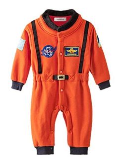 StylesILove Baby Toddler Boy Orange Astronaut Fleece Costume Jumpsuit (18-24 months/90)