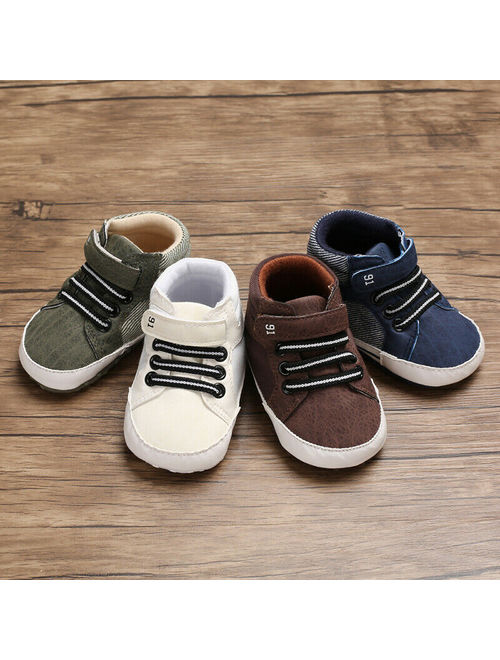 Meihuida Hirigin Baby Boys Girls Sneakers Soft Sole Anti-Slip Crib Shoes