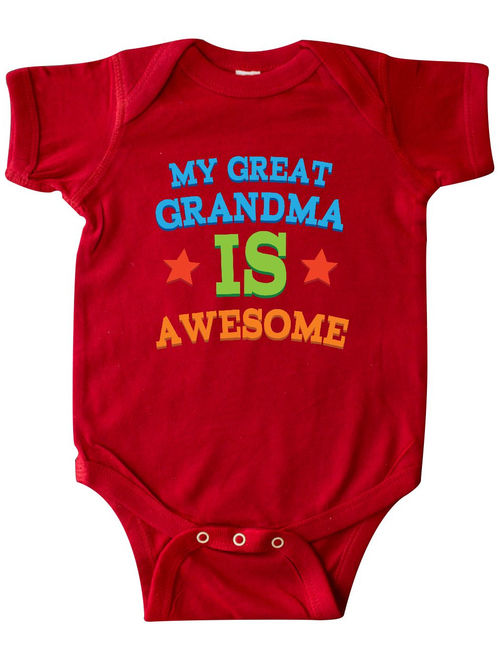 Inktastic My Great Grandma is Awesome Gift Baby Boy or Baby Girl Bodysuit